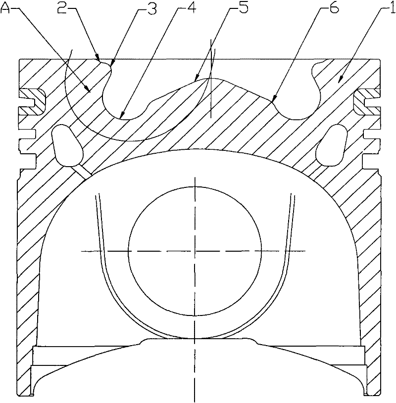 Combustion chamber of high-speed diesel engine