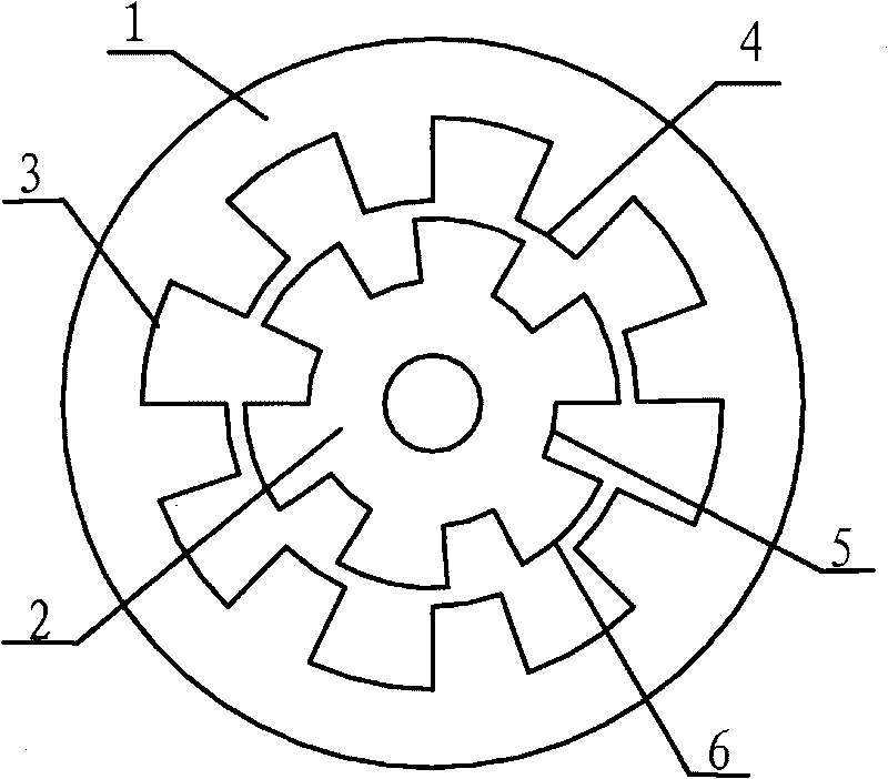 Switched reluctance motor for capacitance split circuit