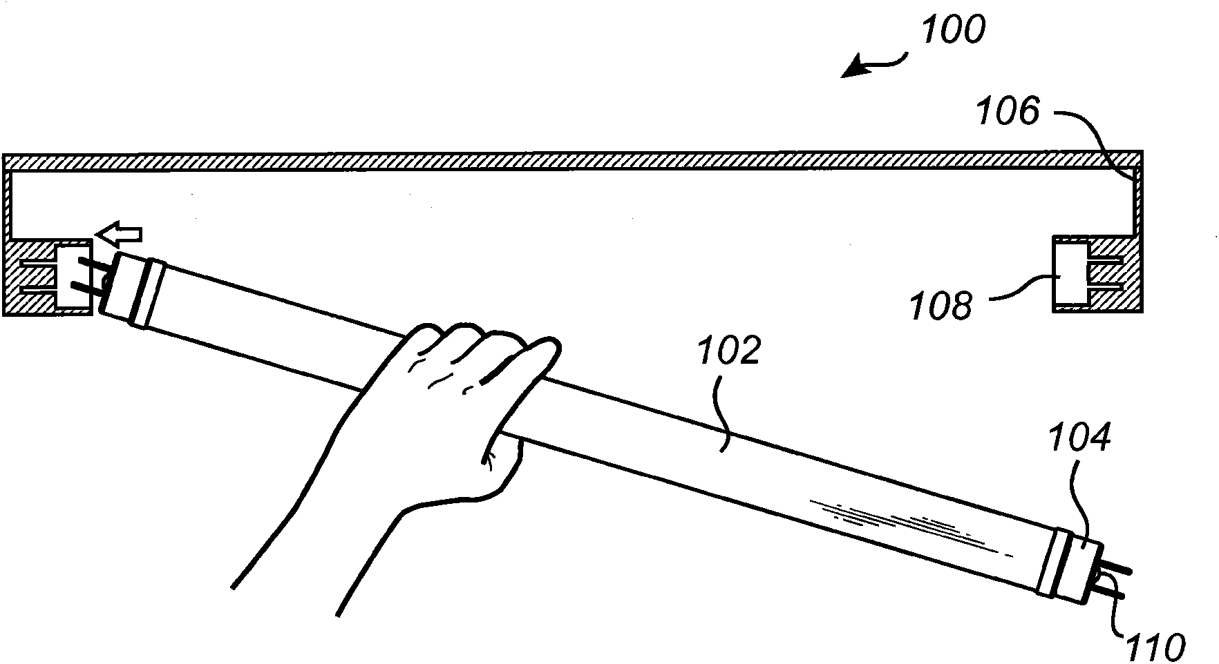 End cap for a tubular light source