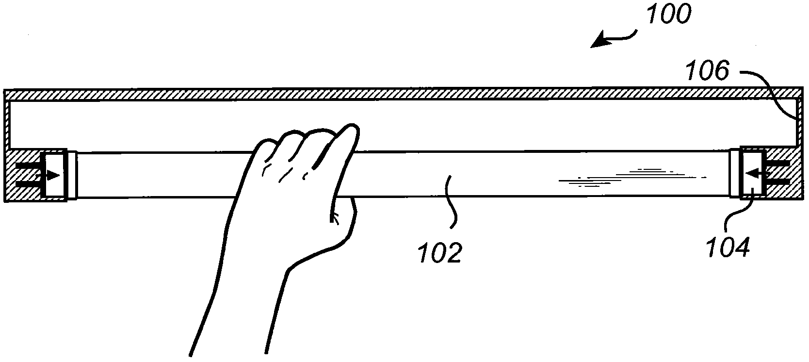 End cap for a tubular light source