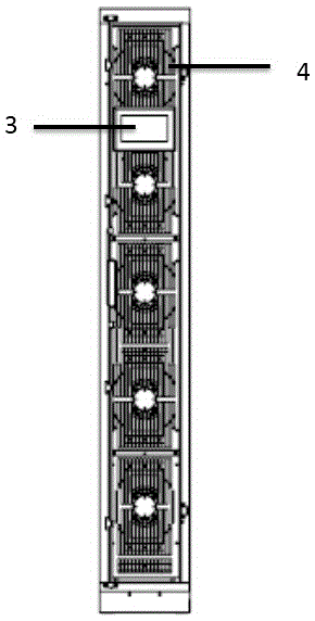 Half-cabinet type environment-friendly energy-saving air conditioner for container data center application scenarios