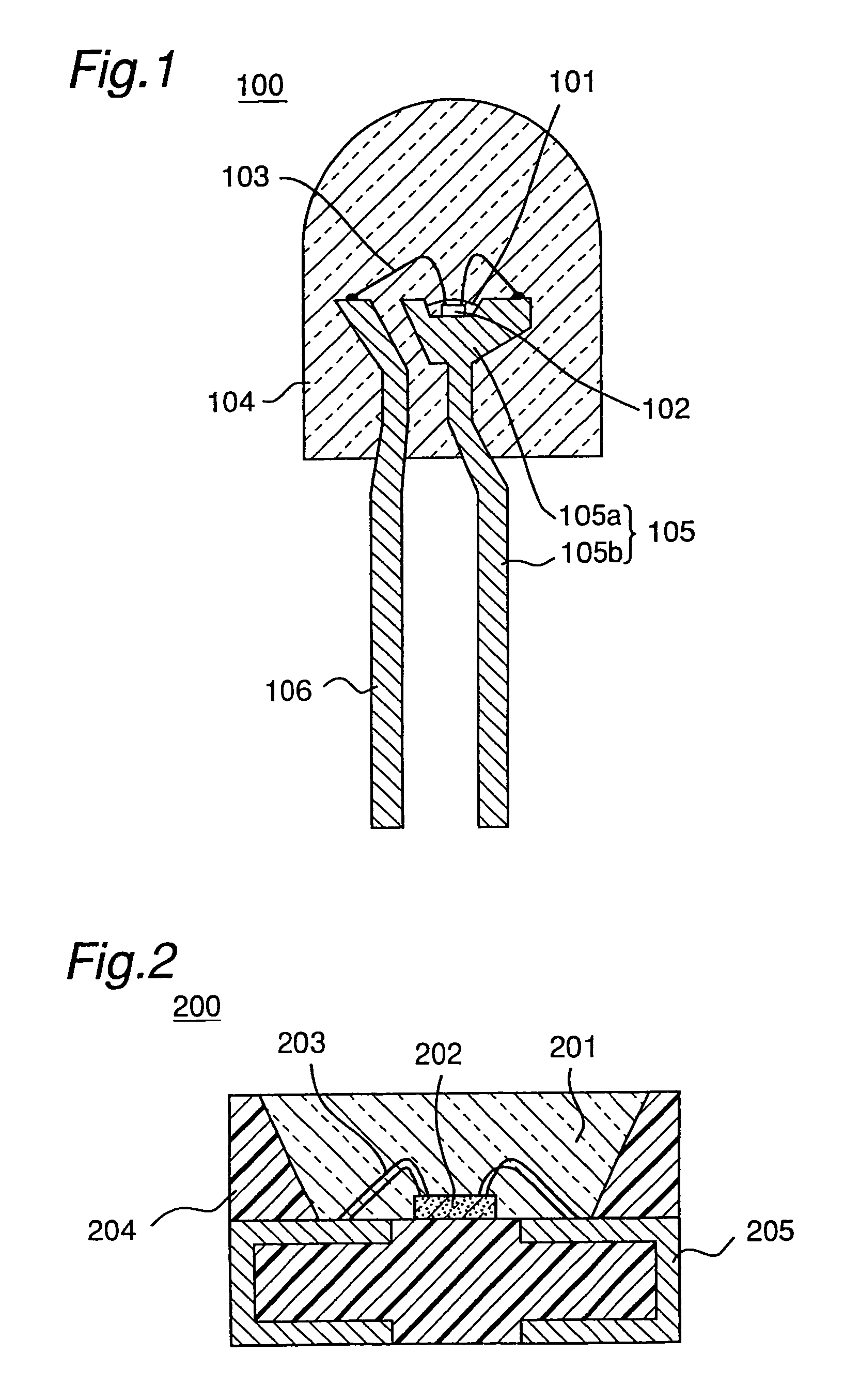 Light emitting device with blue light LED and phosphor components