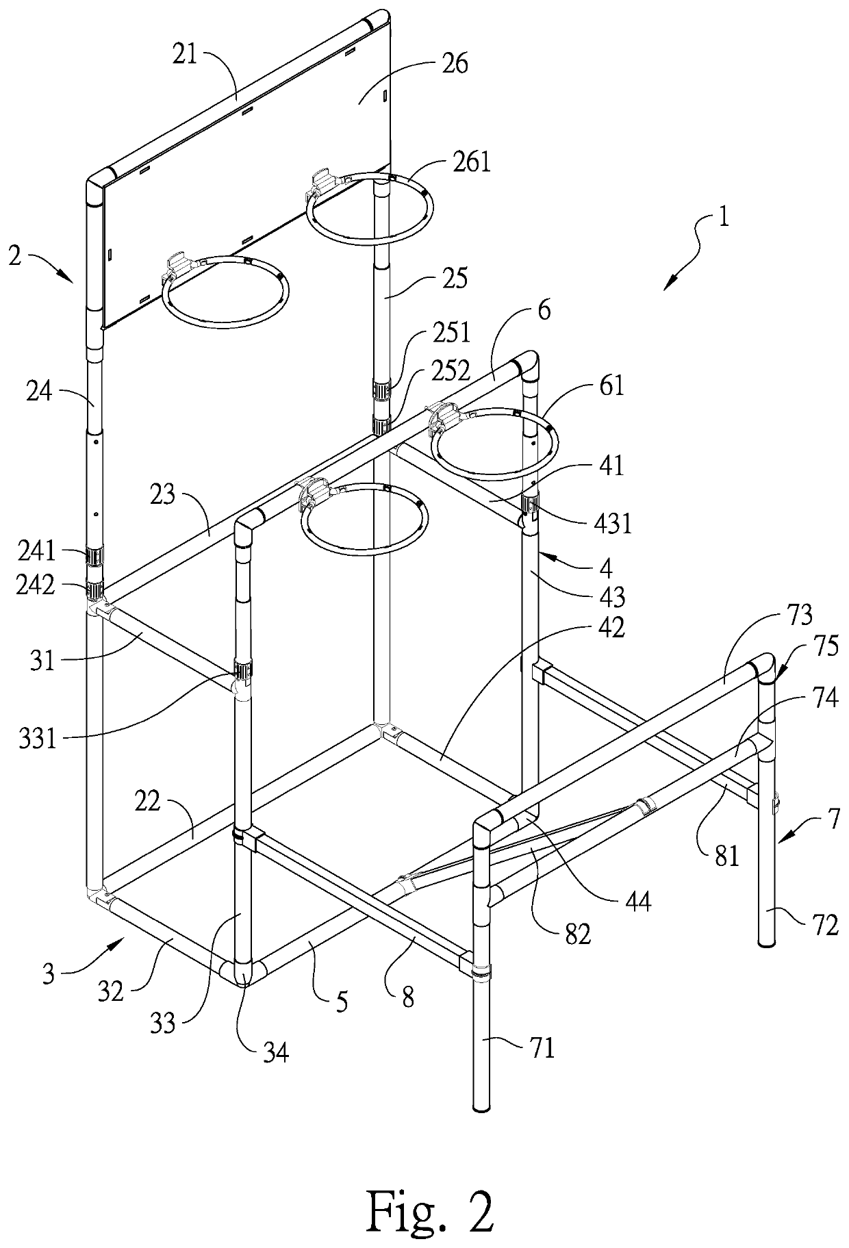 Foldable basketball stand