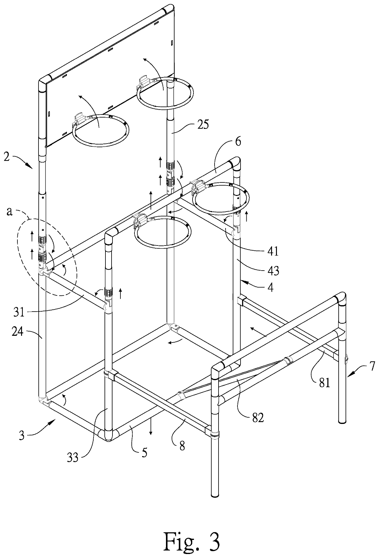 Foldable basketball stand