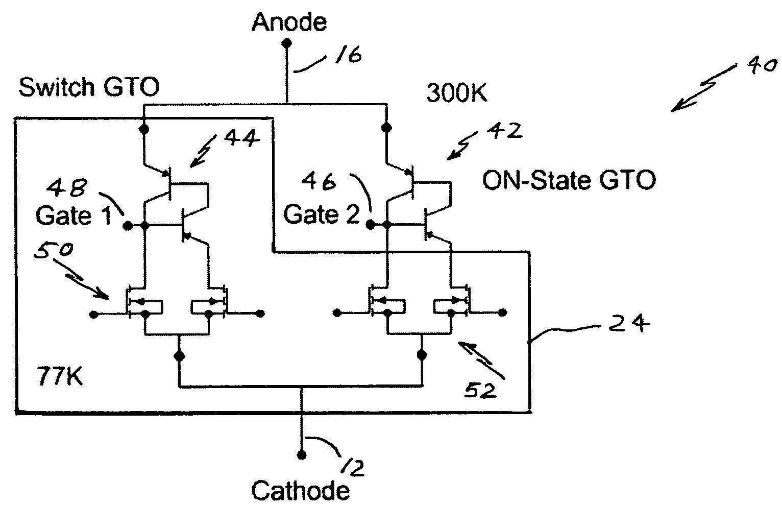 Efficient thyristor-type power switches