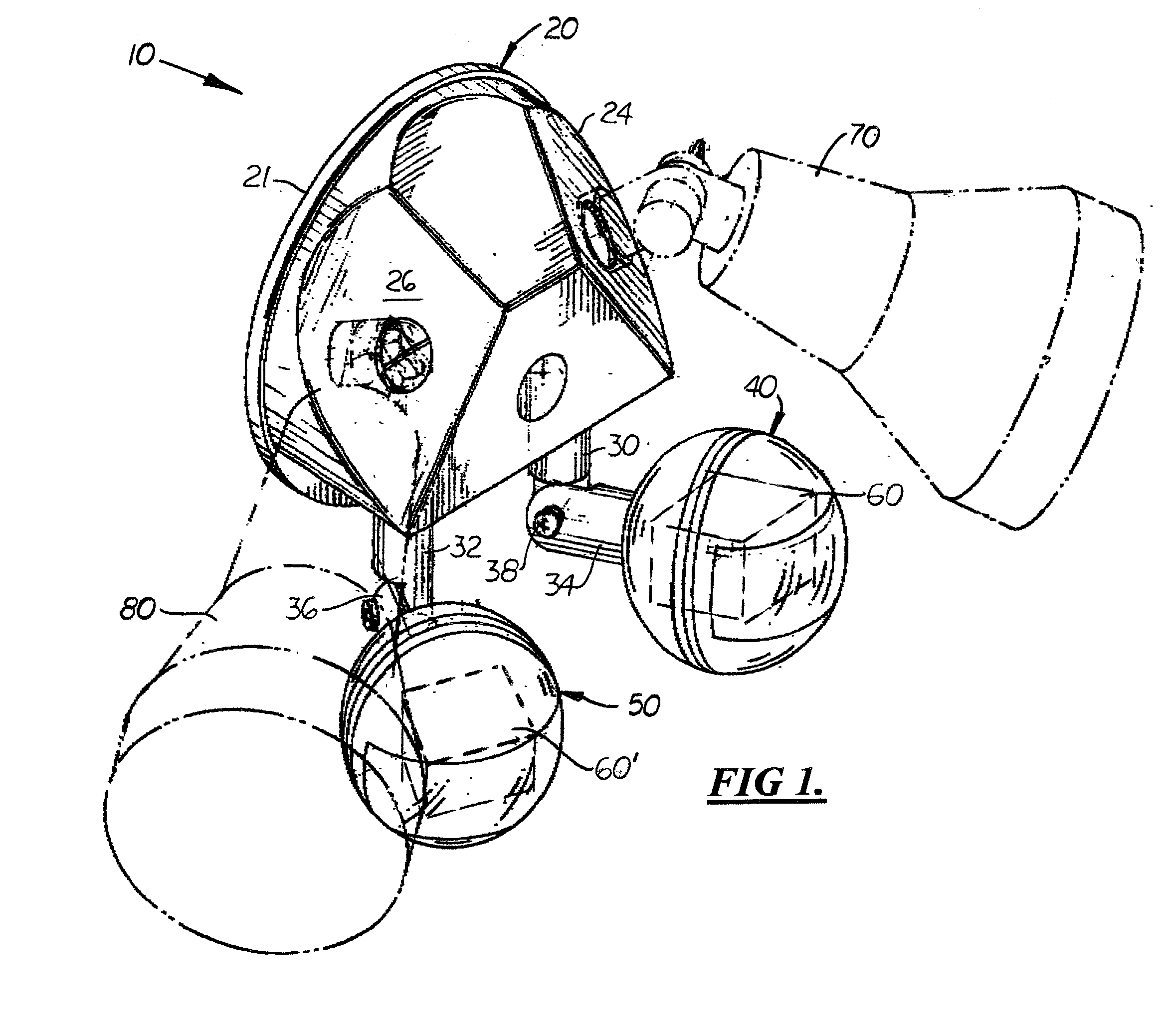 Dual eye motion detector assembly