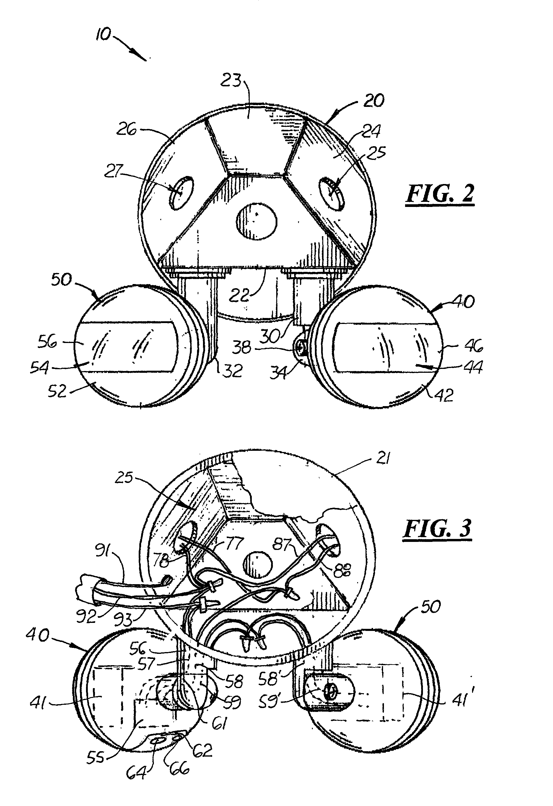 Dual eye motion detector assembly