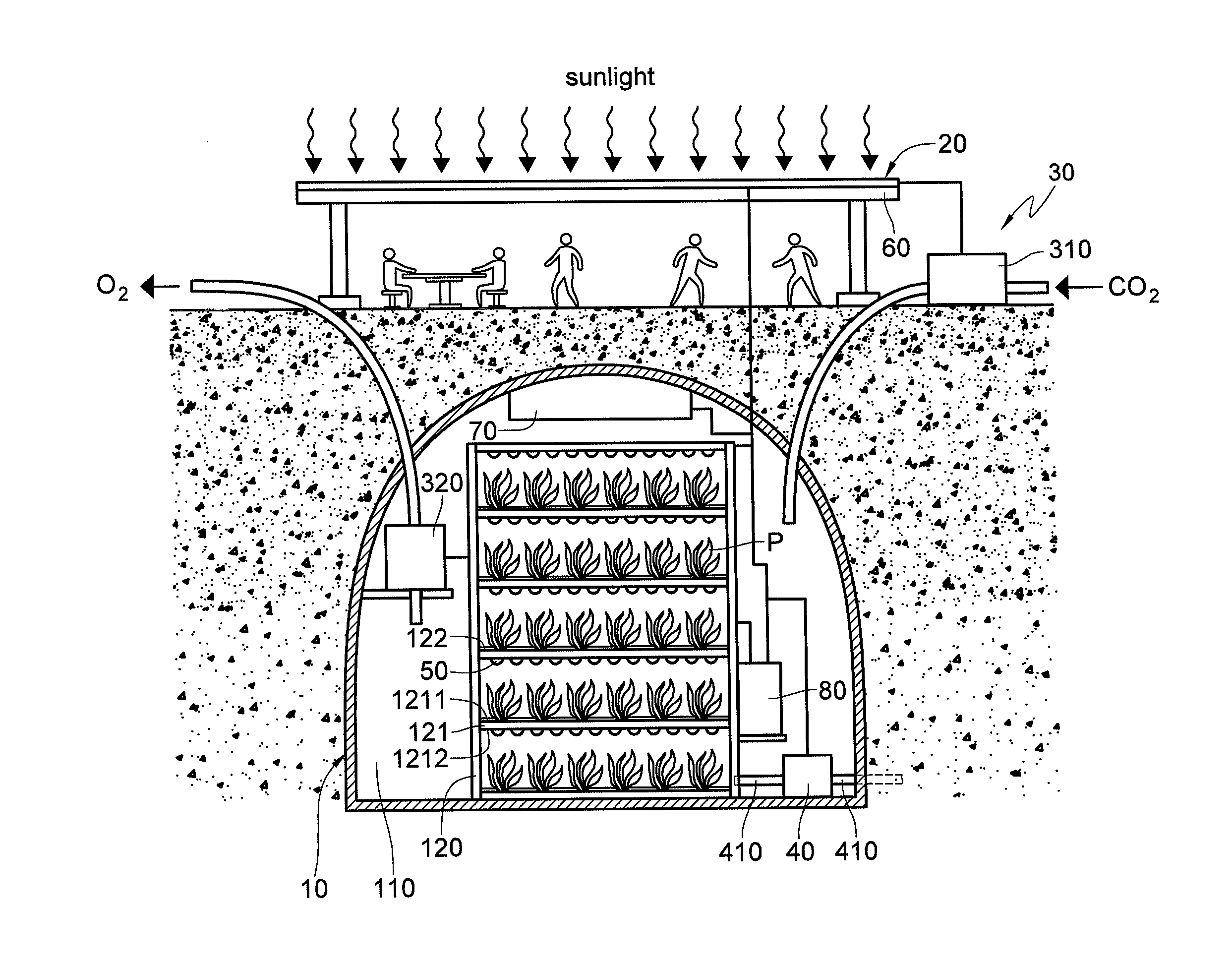 Plant-growing device with light emitting diode