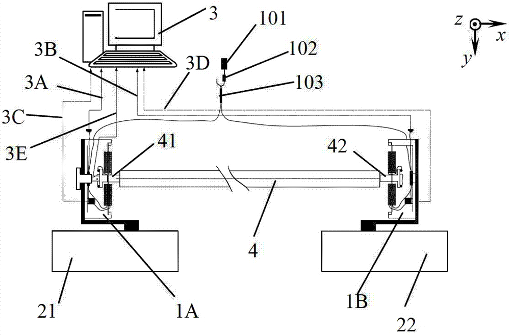 Ultra-short base line differential plate type optical fiber displacement sensor and optical fiber strain gauge