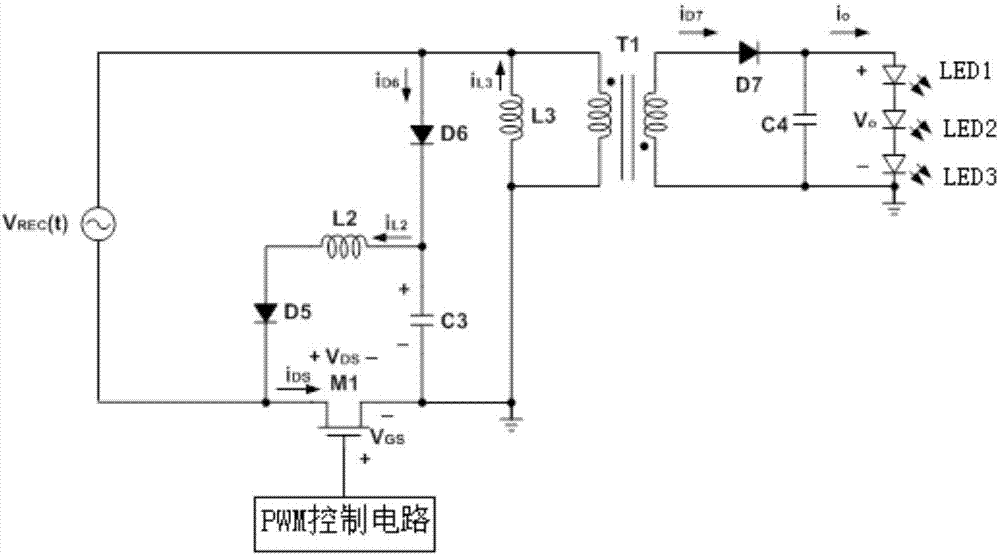 Drive circuit with power factor correction used for LED street lamp