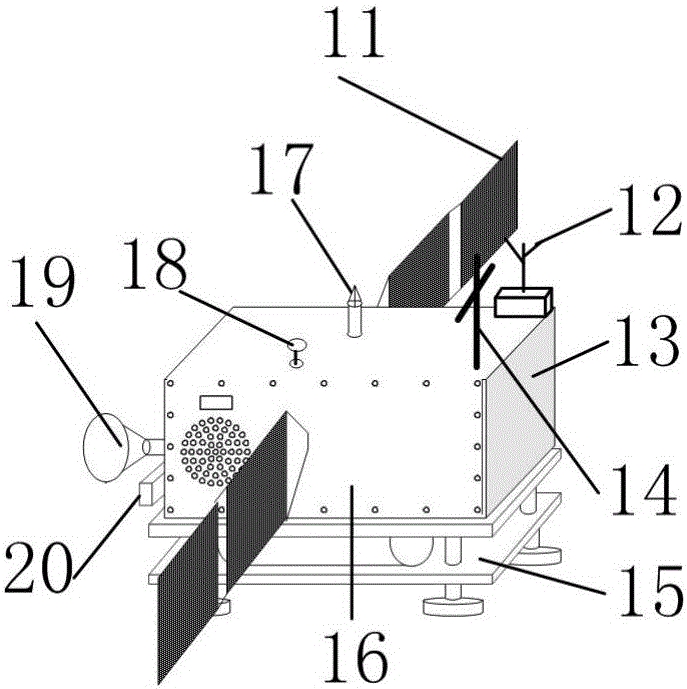 Simulation target satellite for on-orbit service technology verification