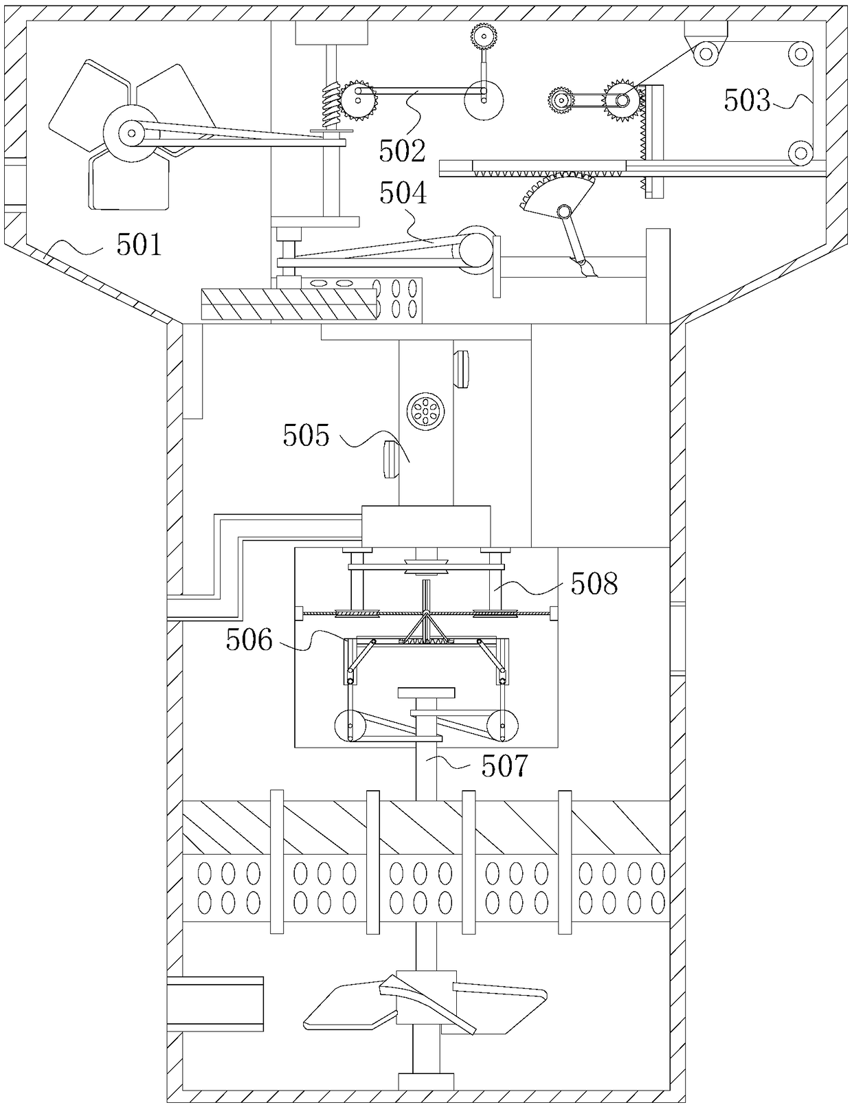 Industrial wastewater treatment spiral-flow aeration biofilter