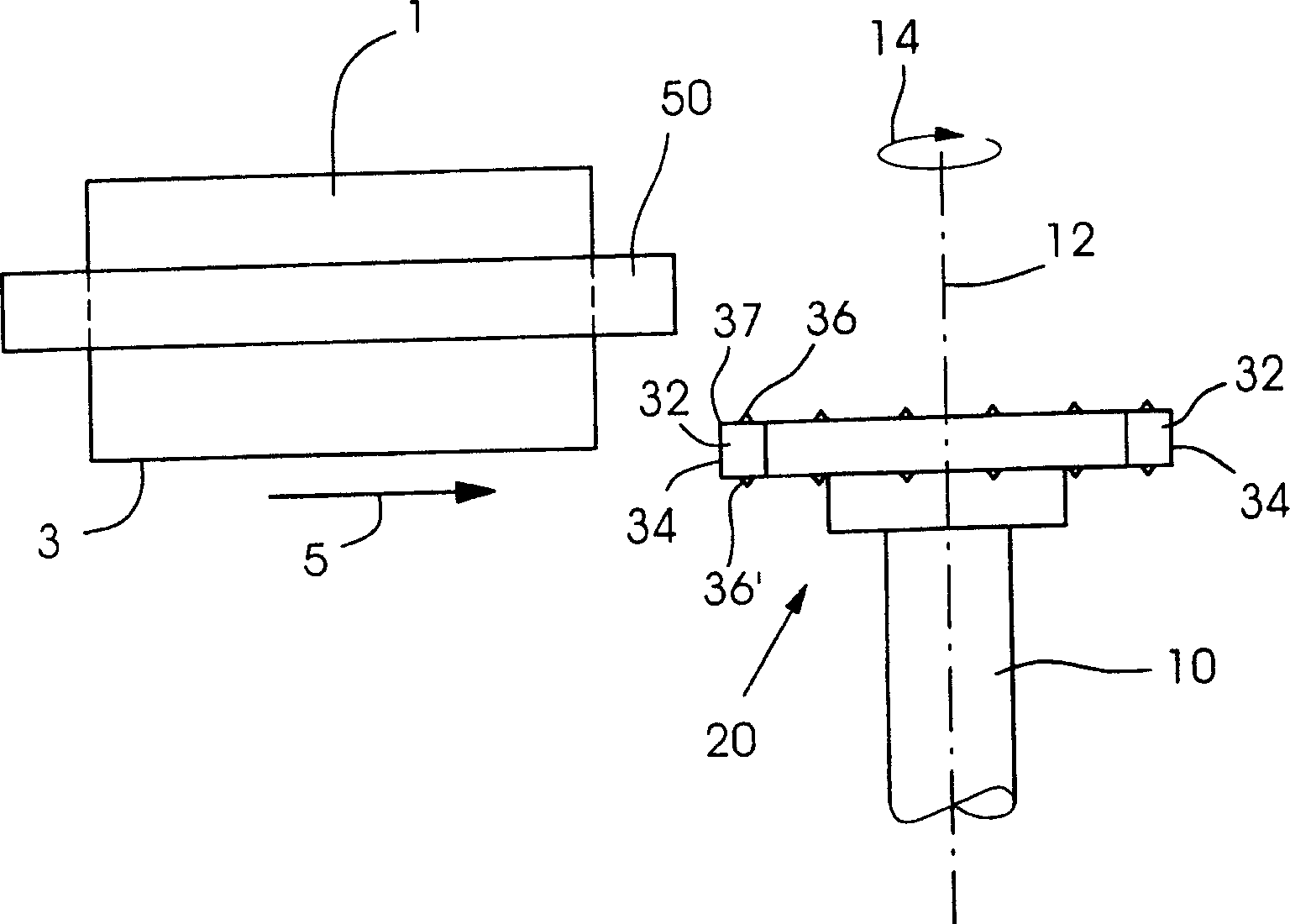 Apparatus for rotary working to material