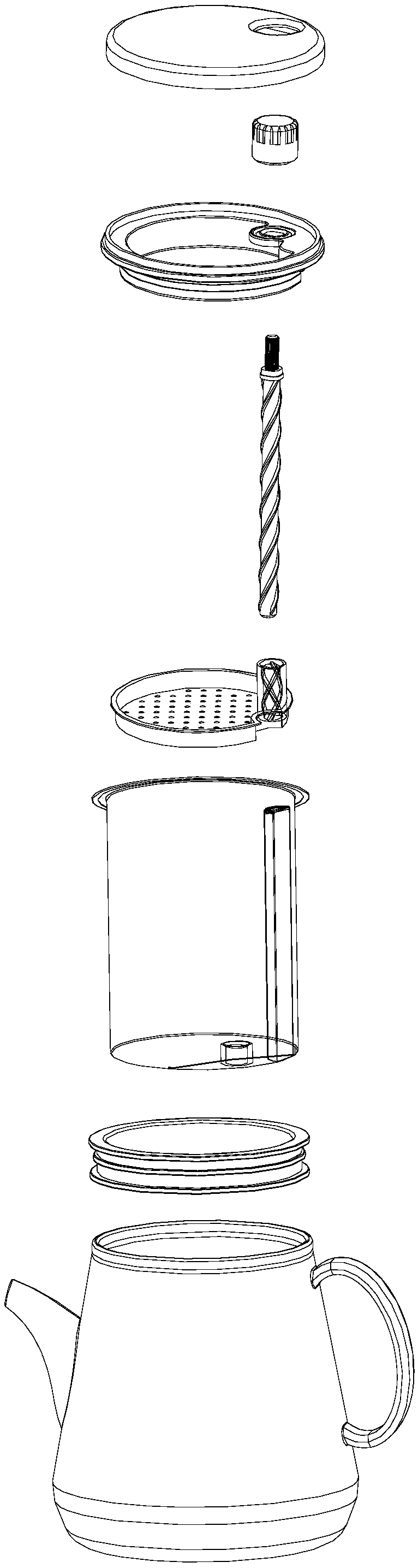 Rotary lifting type assembly and application thereof