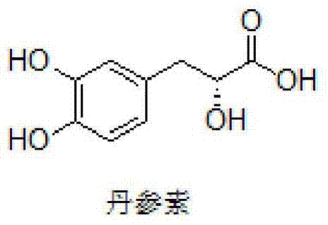 A kind of danshensu amide derivative and its preparation method and application