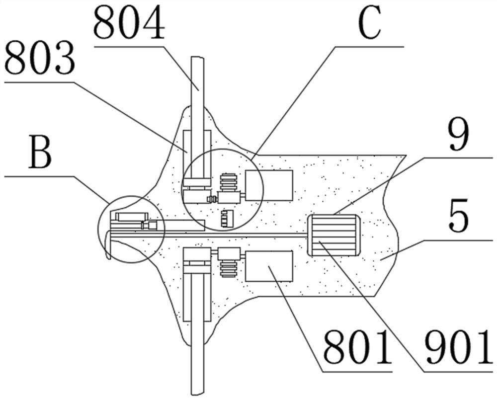 Depth detection device suitable for rock burst roadway soft rock mass replacement