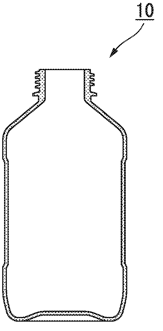 Hollow container and method for manufacturing hollow container