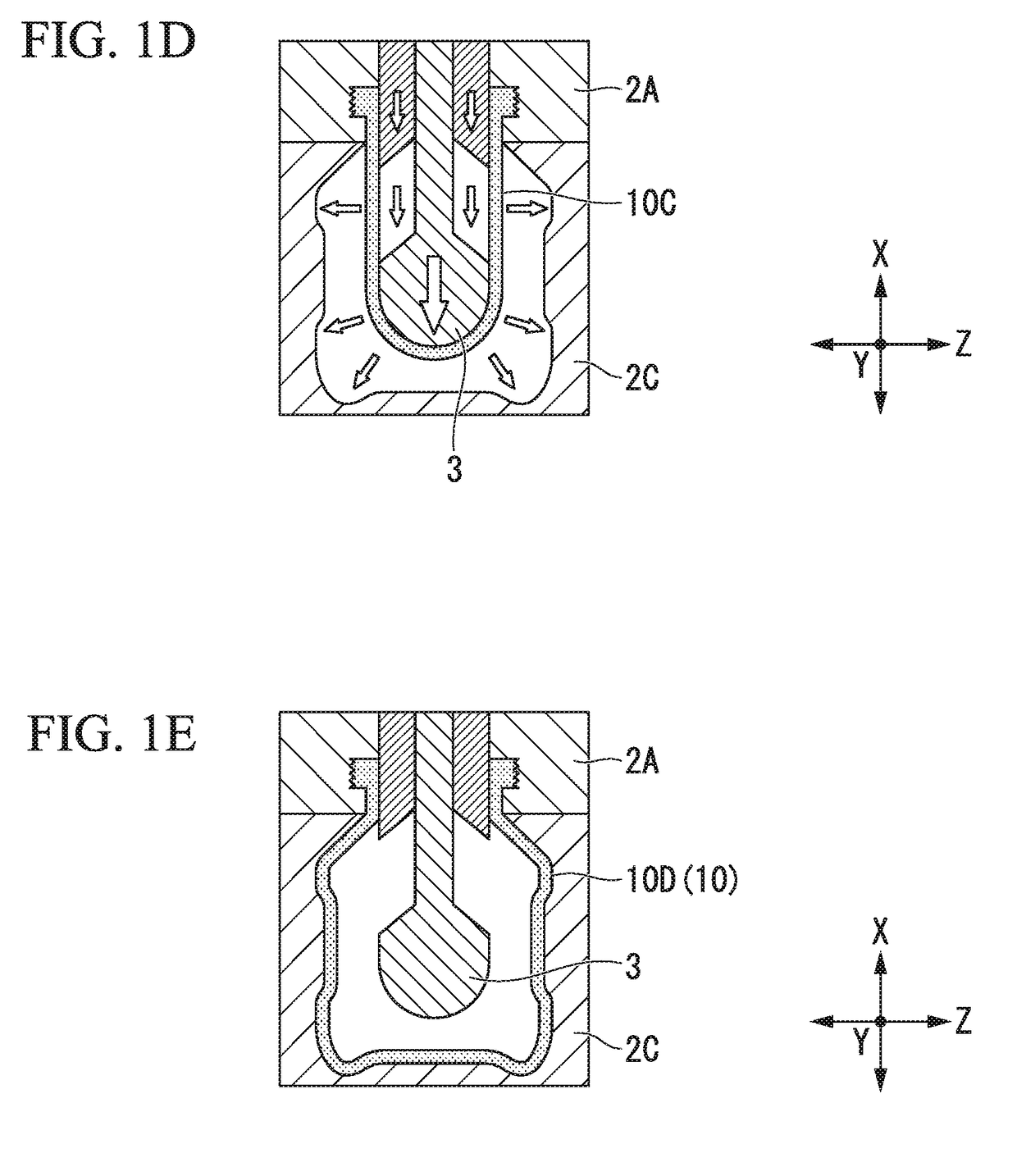 Hollow container and method for manufacturing hollow container