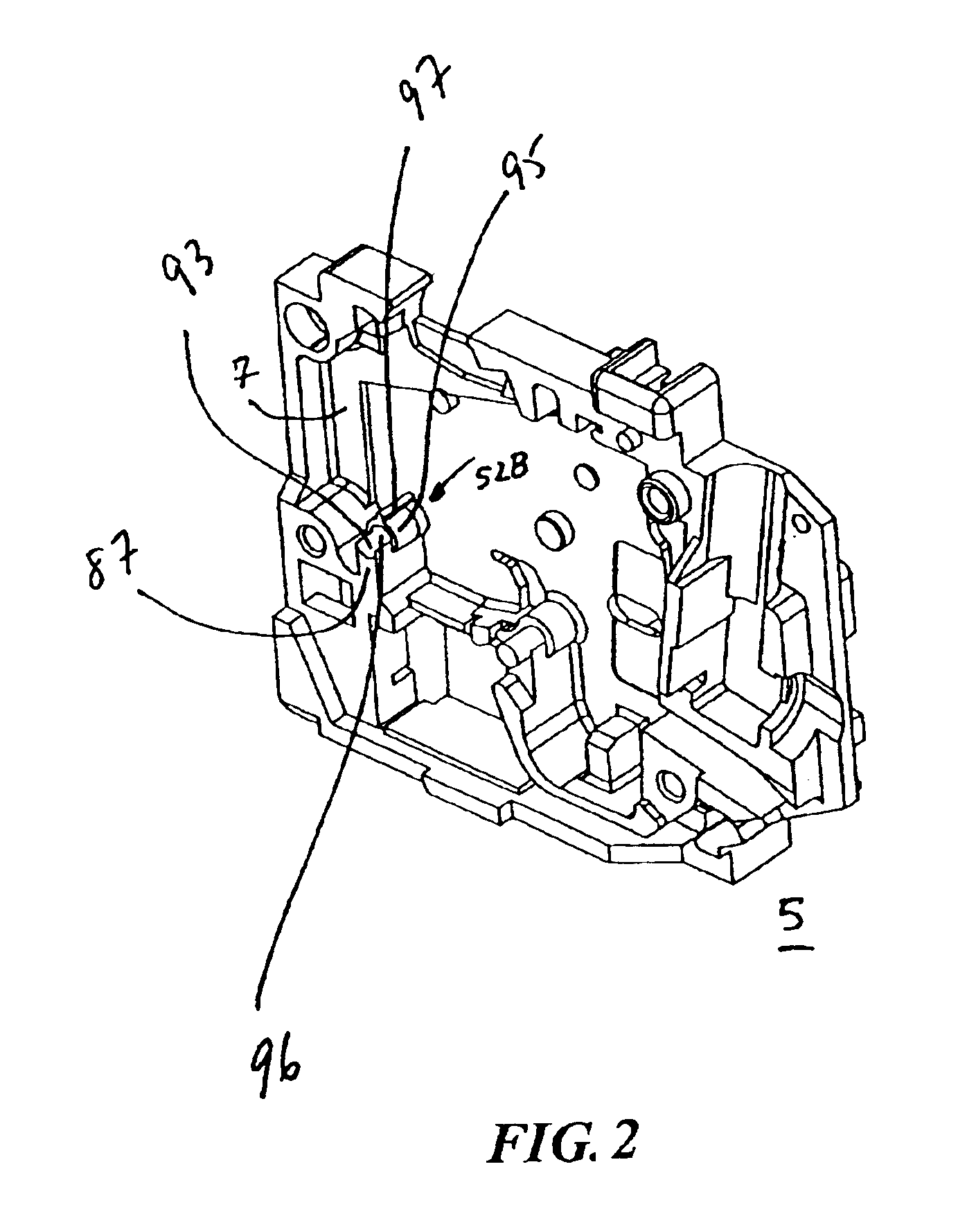 Circuit breaker including a cradle and a pivot pin therefor