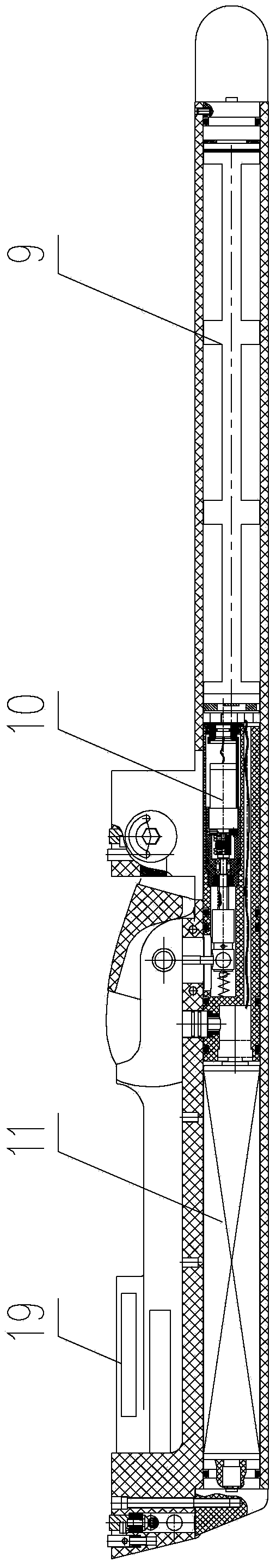 Automatic transverse control device for pulling cable array in ocean