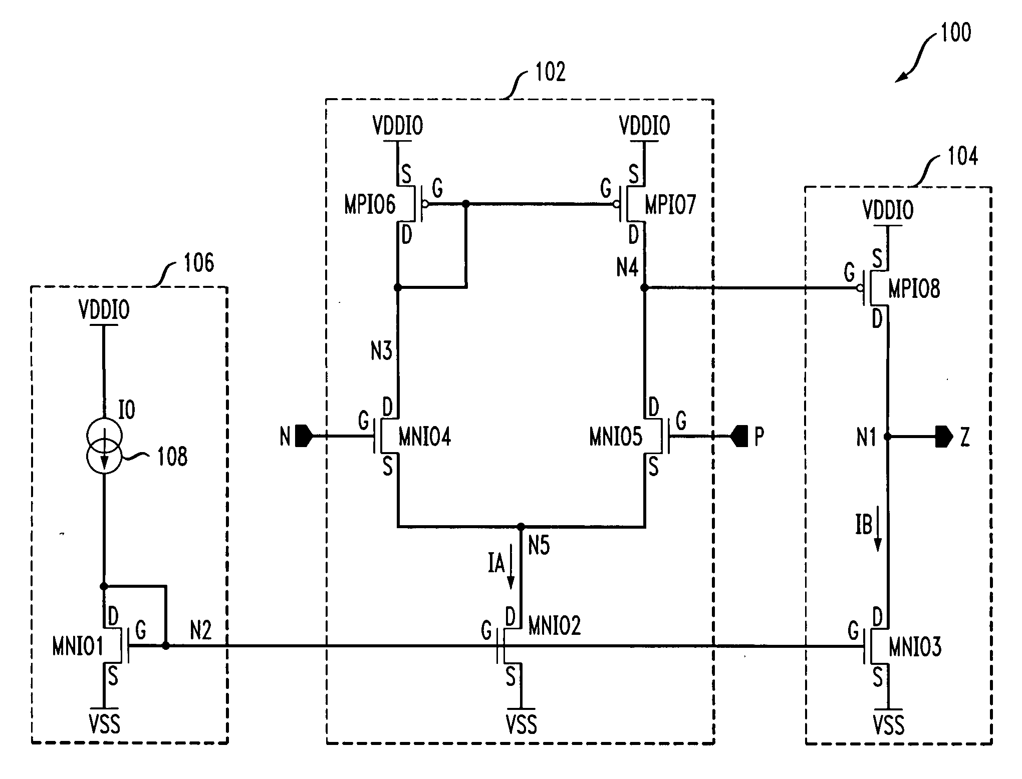 Circuit having enhanced input signal range