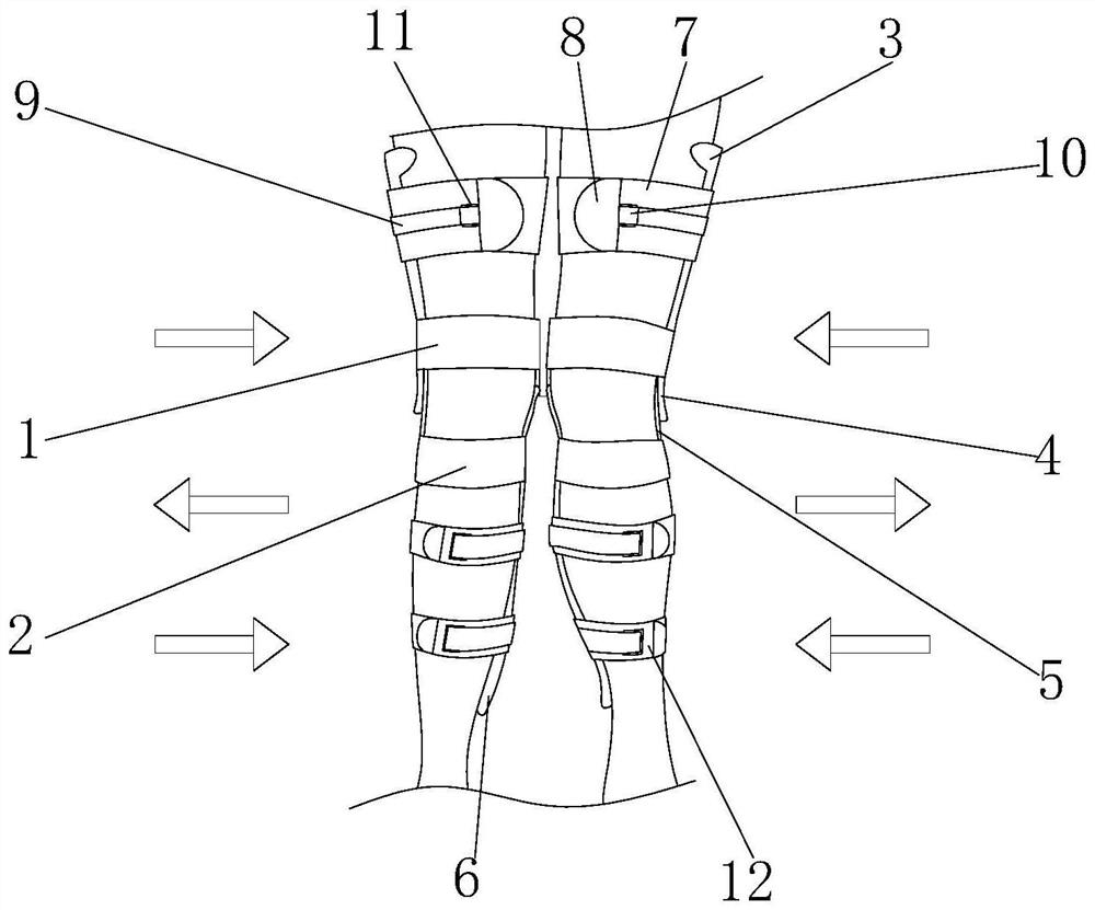 X-shaped leg and O-shaped leg correcting device