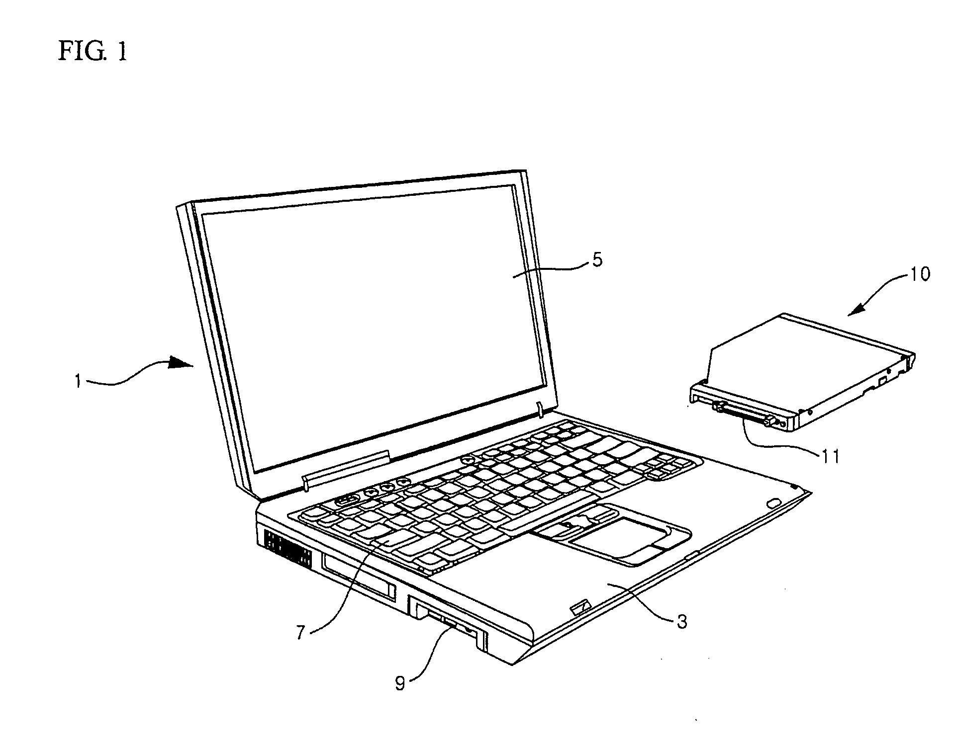 Device swapping apparatus for portable computer