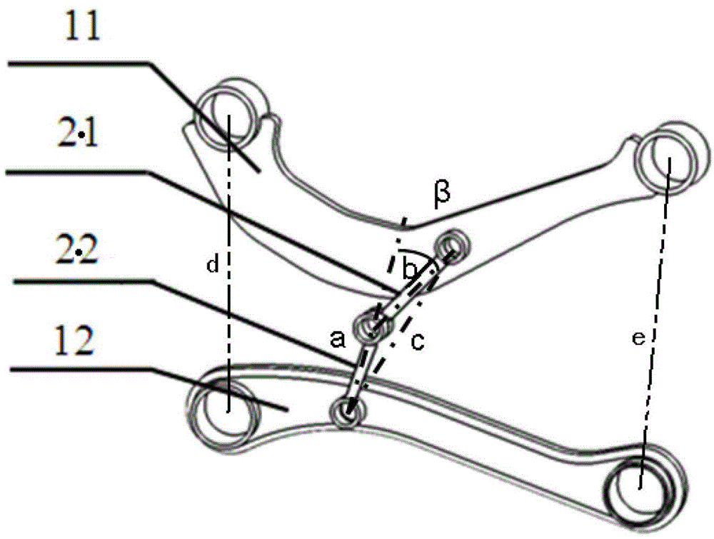 A multi-link suspension structure