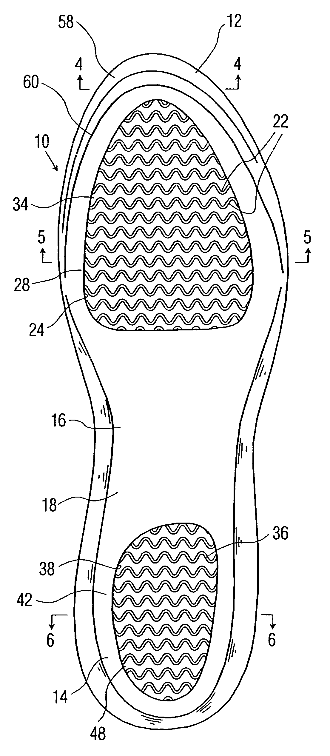 Gel insoles with lower heel and toe recesses having thin spring walls