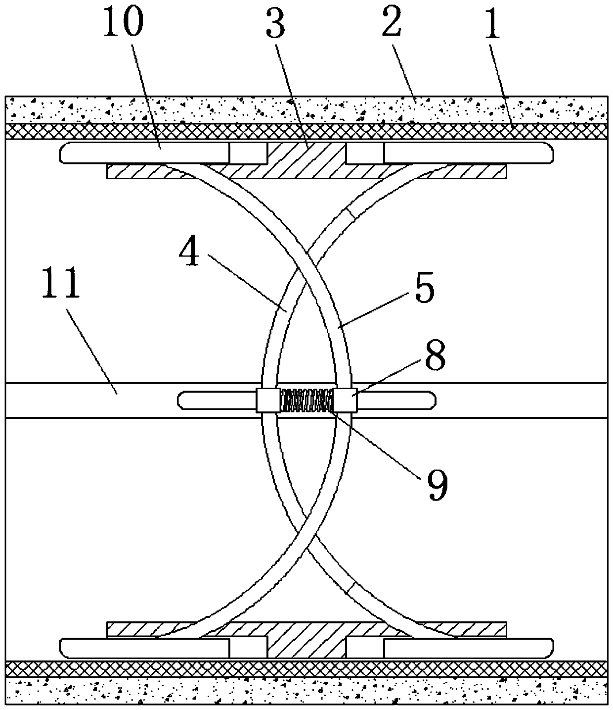 Adjustable mattress based on cross connection of elastic plates