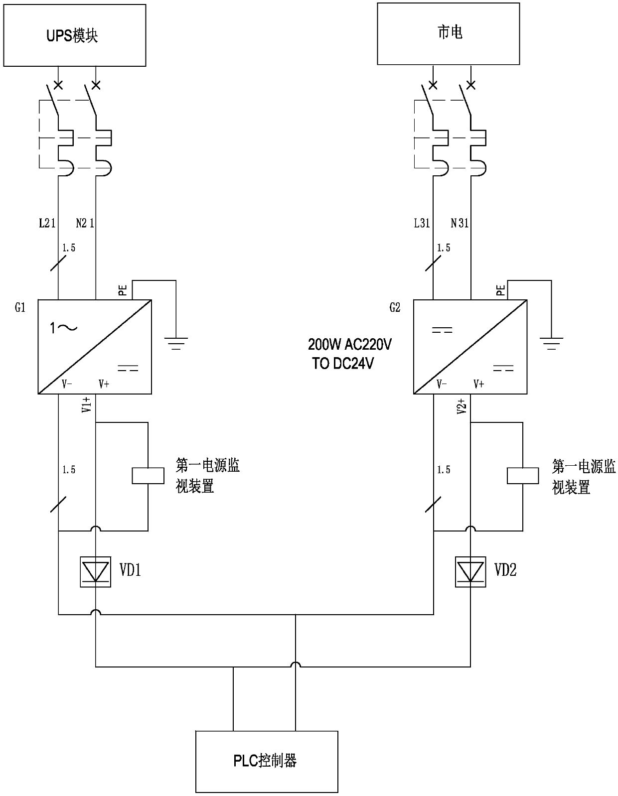 Anti-flooding door power control system