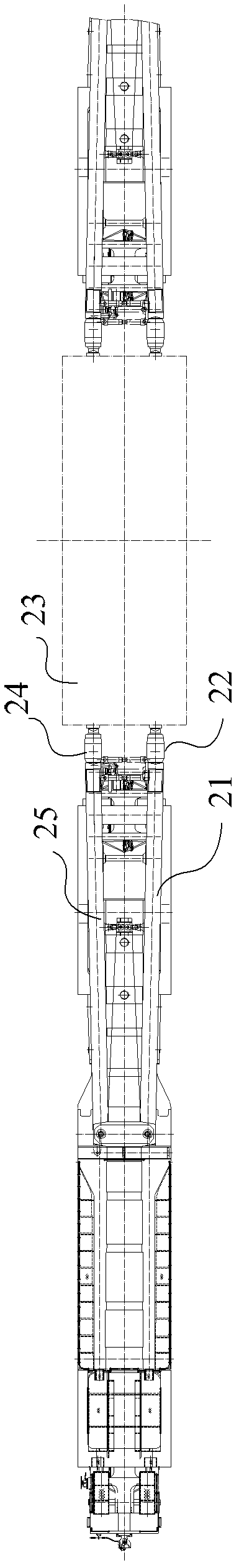 Schnabel car pincerlike beam uniform load protection method, device and schnabel car