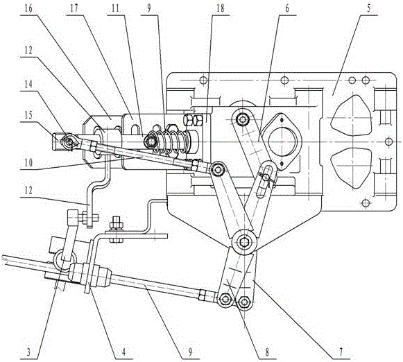 Gear control device for tractor