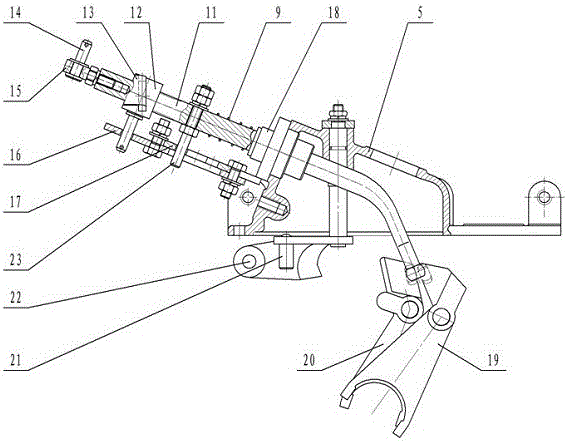 Gear control device for tractor