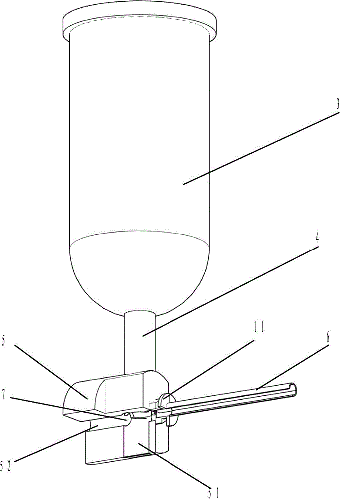 A powder adding device for a chain pin shaft chamfering polishing machine