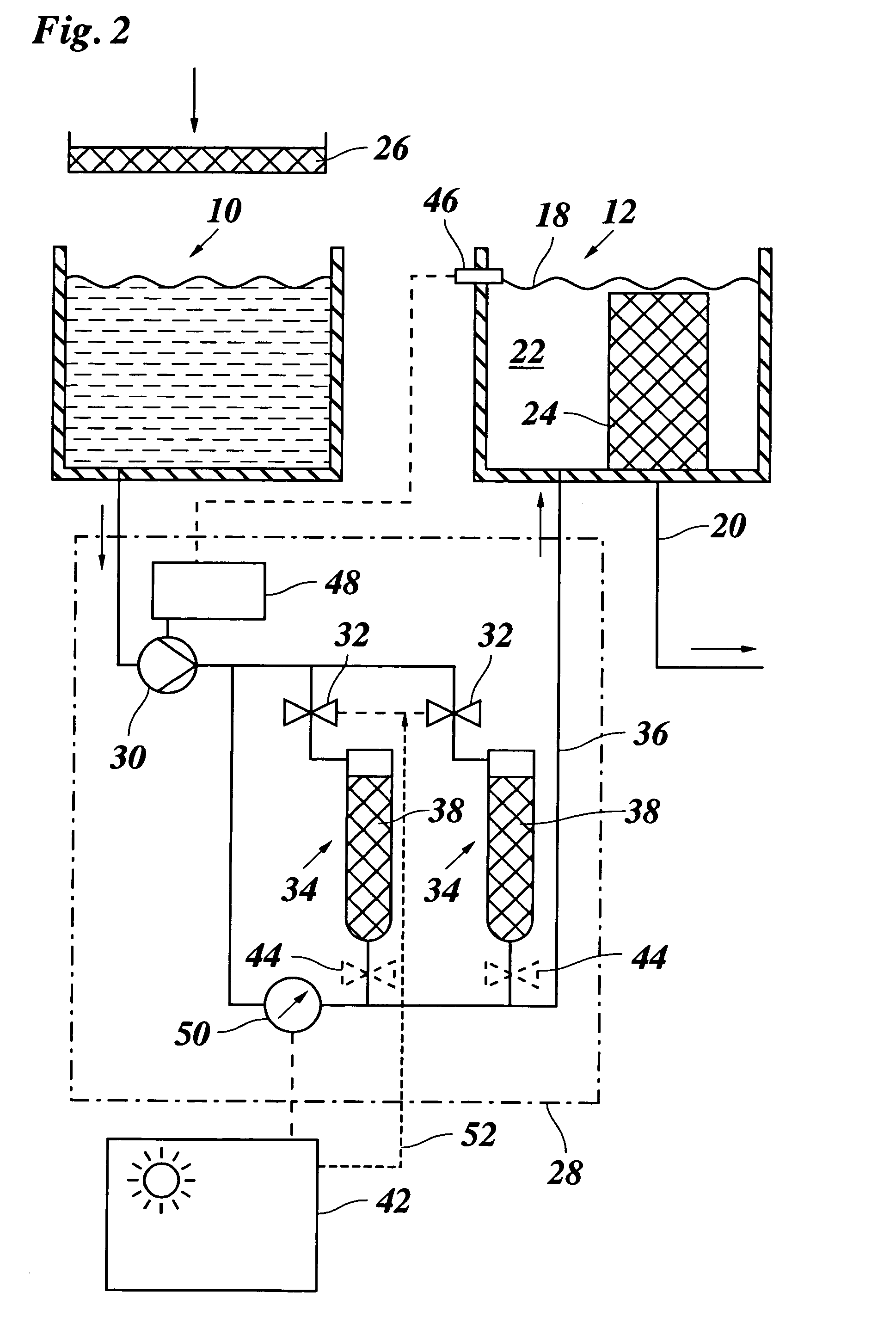 Brine container with filter system