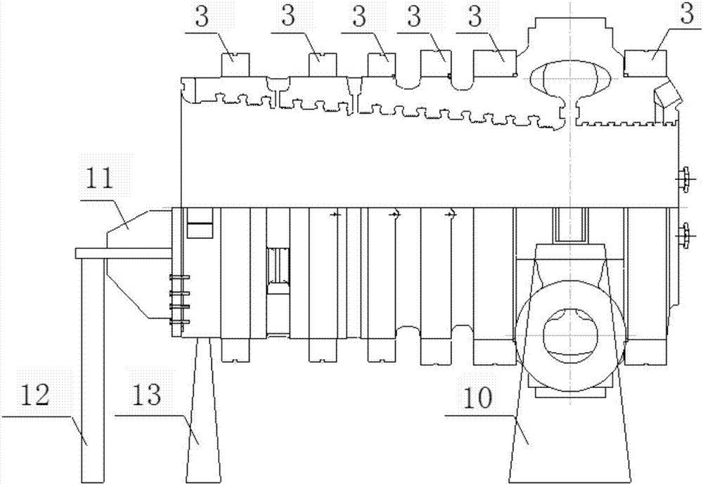 Installation method for steam turbine sleeving type cylinder lantern ring