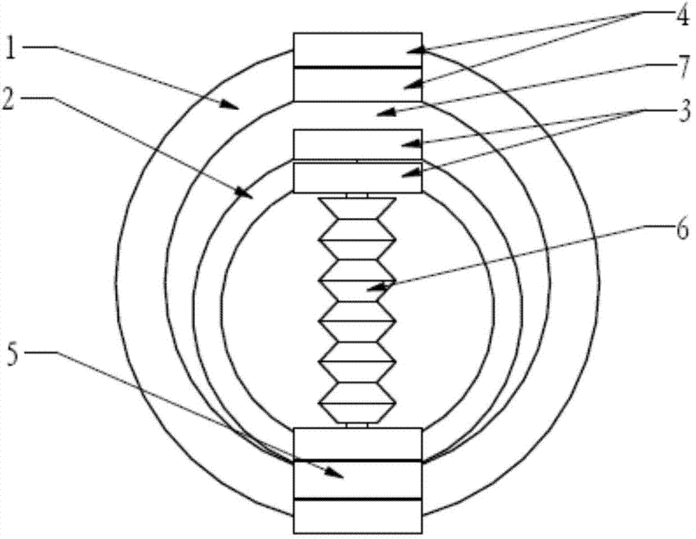 A double coil wire rope shock absorber