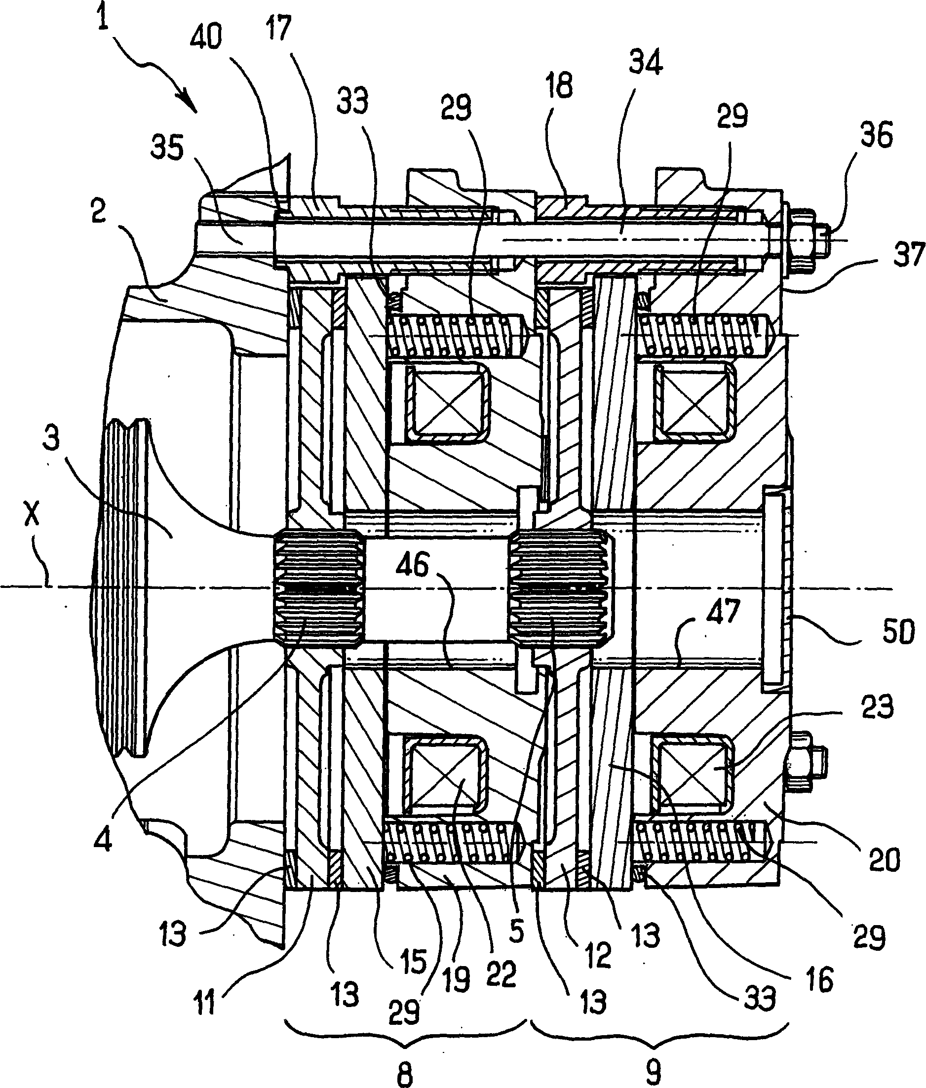 Braking system with safe torque take-up