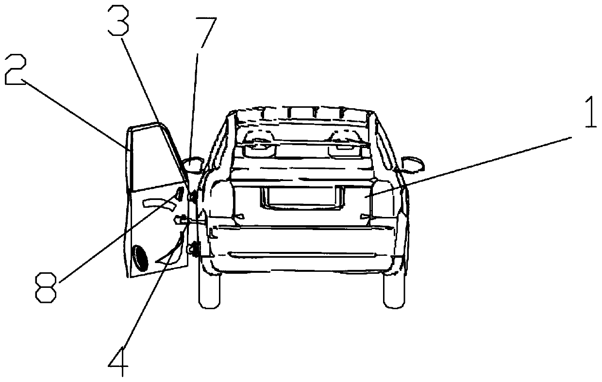 Automobile door capable of preventing collision during door opening