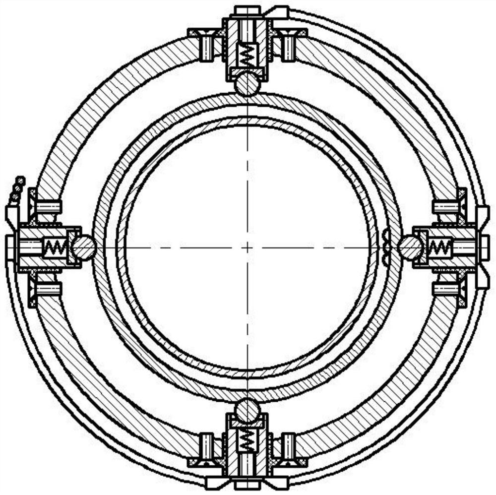 Hollow rolling and rotating transmission device