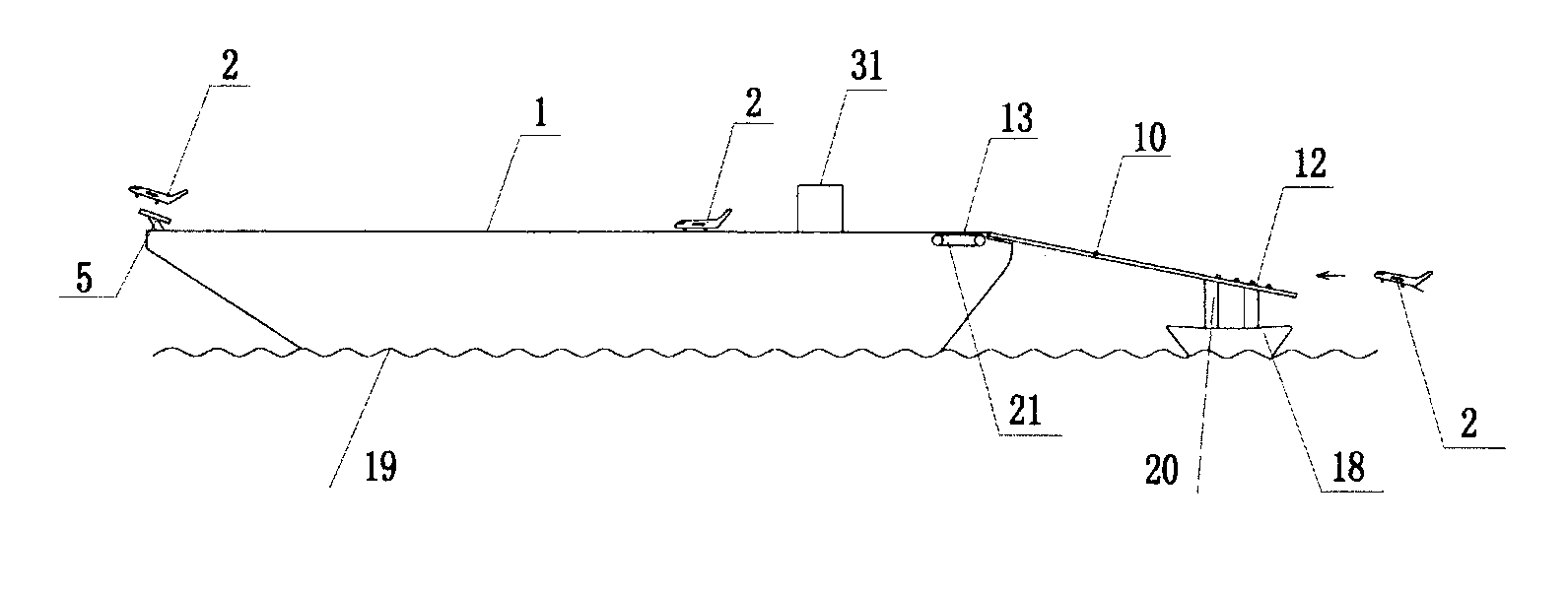 Take-Off and Landing System for Carrier Aircraft on an Aircraft Carrier and the Method Thereof