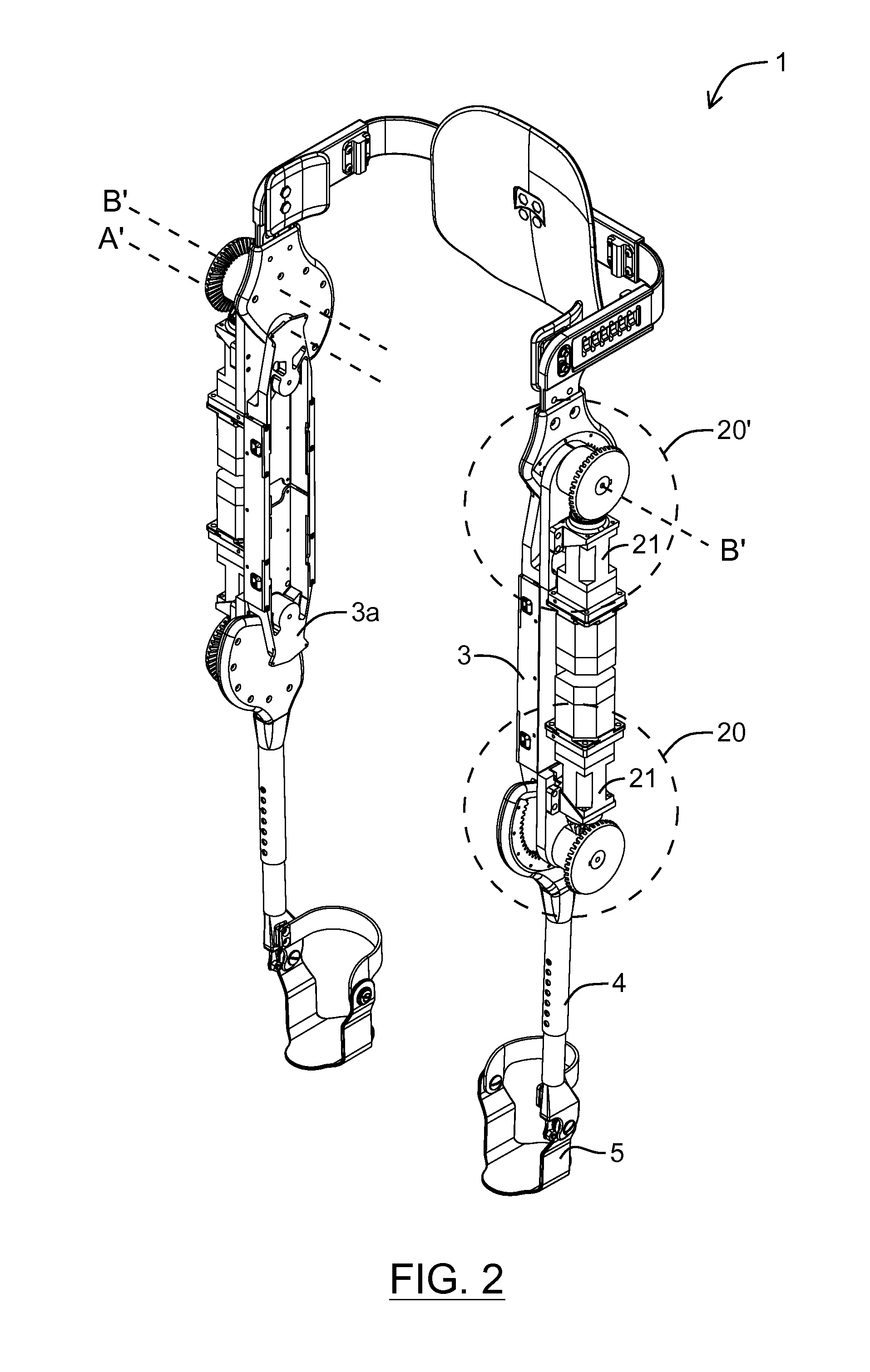 Strap assembly for use in an exoskeleton apparatus