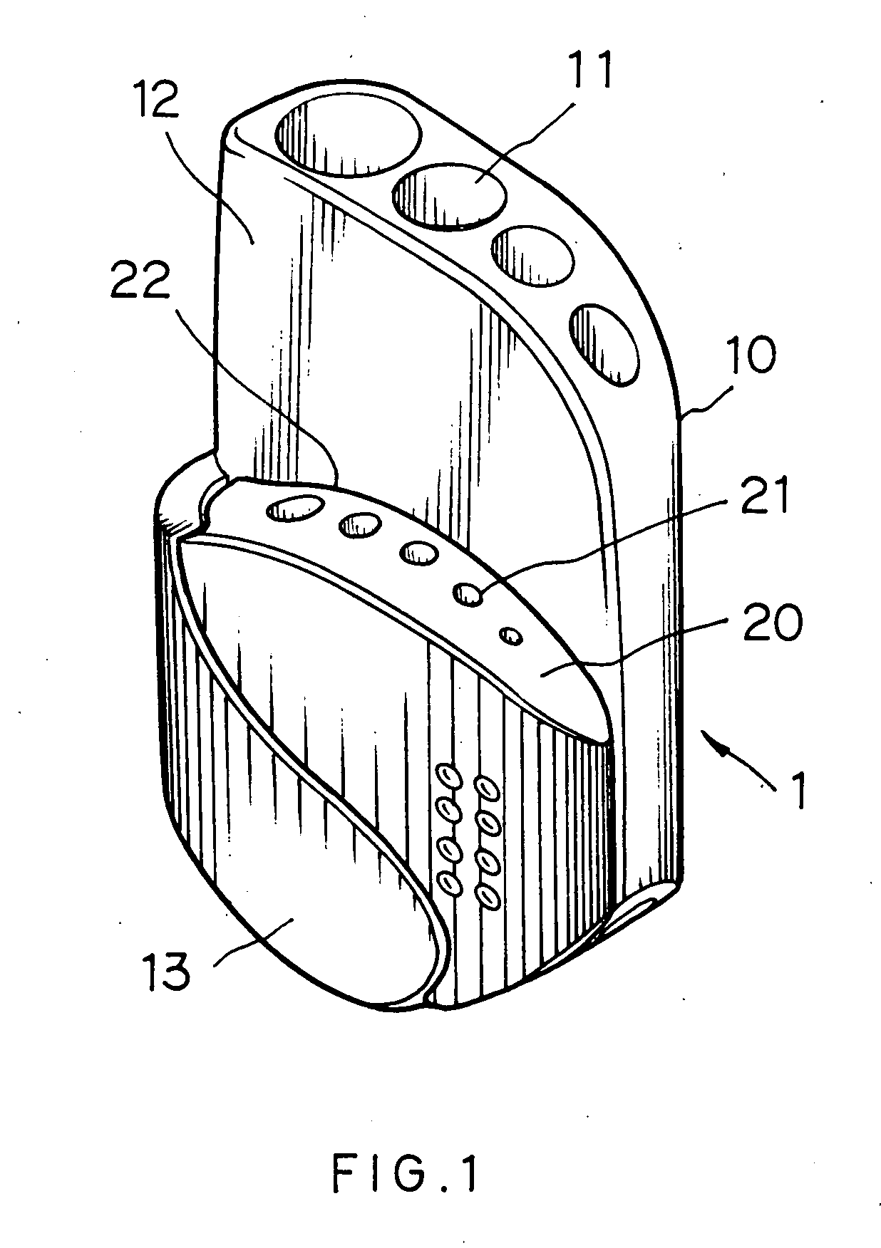 Hex key holder with mechanism for pivotably securing a smaller block to a larger block for facilitating access to hex keys in the smaller block