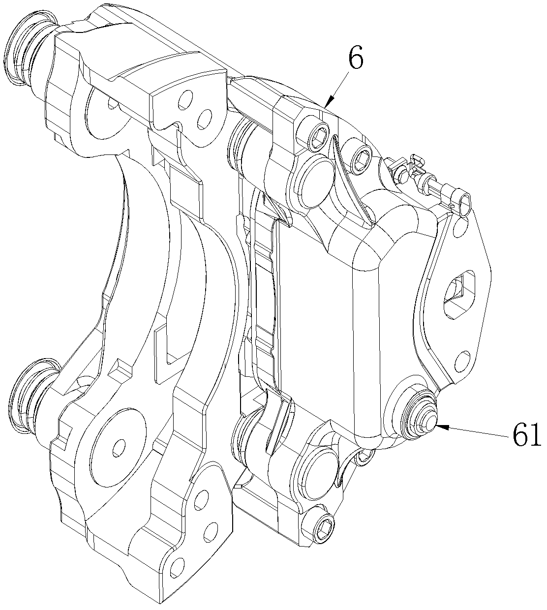 Clearance compensation mechanism of gas-pressure plate type brake