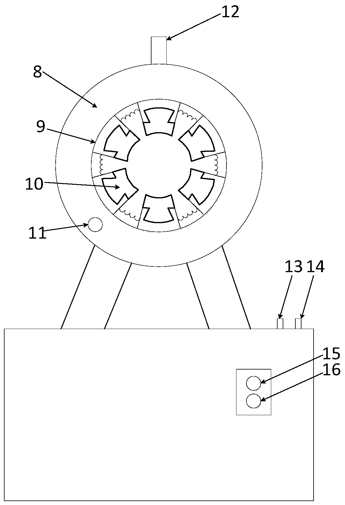 A high-voltage and high-current coaxial cable joint pressing device