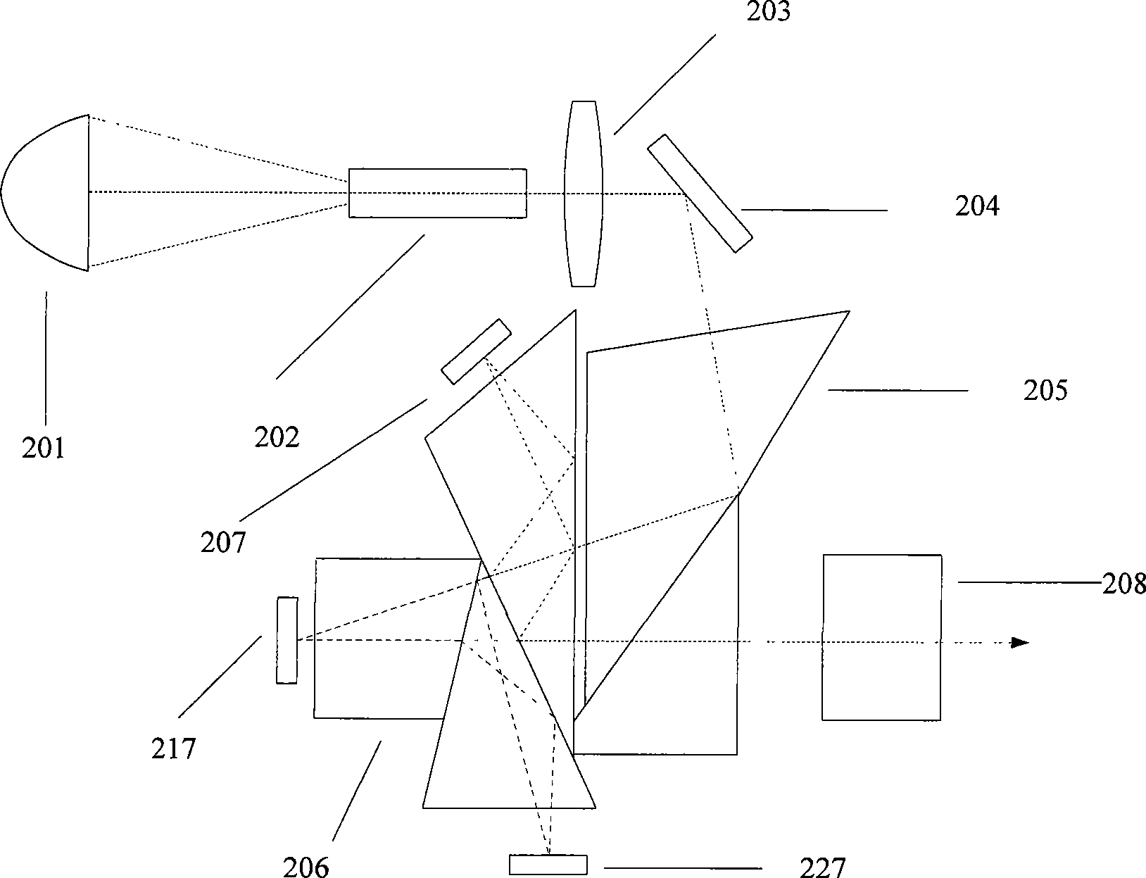 Total internal reflection color-combination prism and method for producing the same