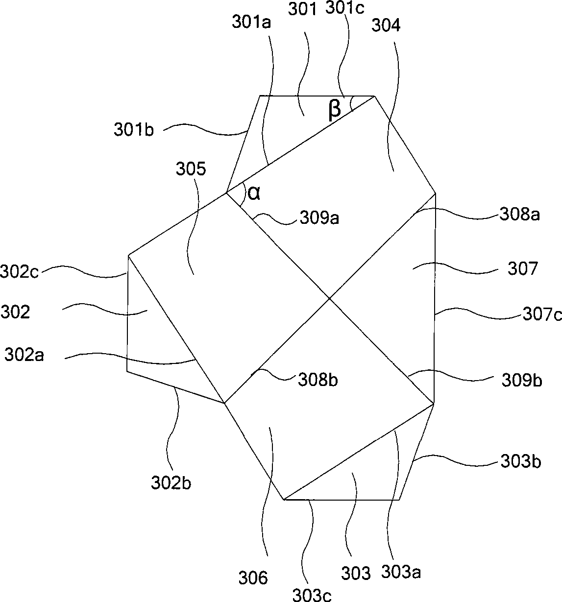 Total internal reflection color-combination prism and method for producing the same