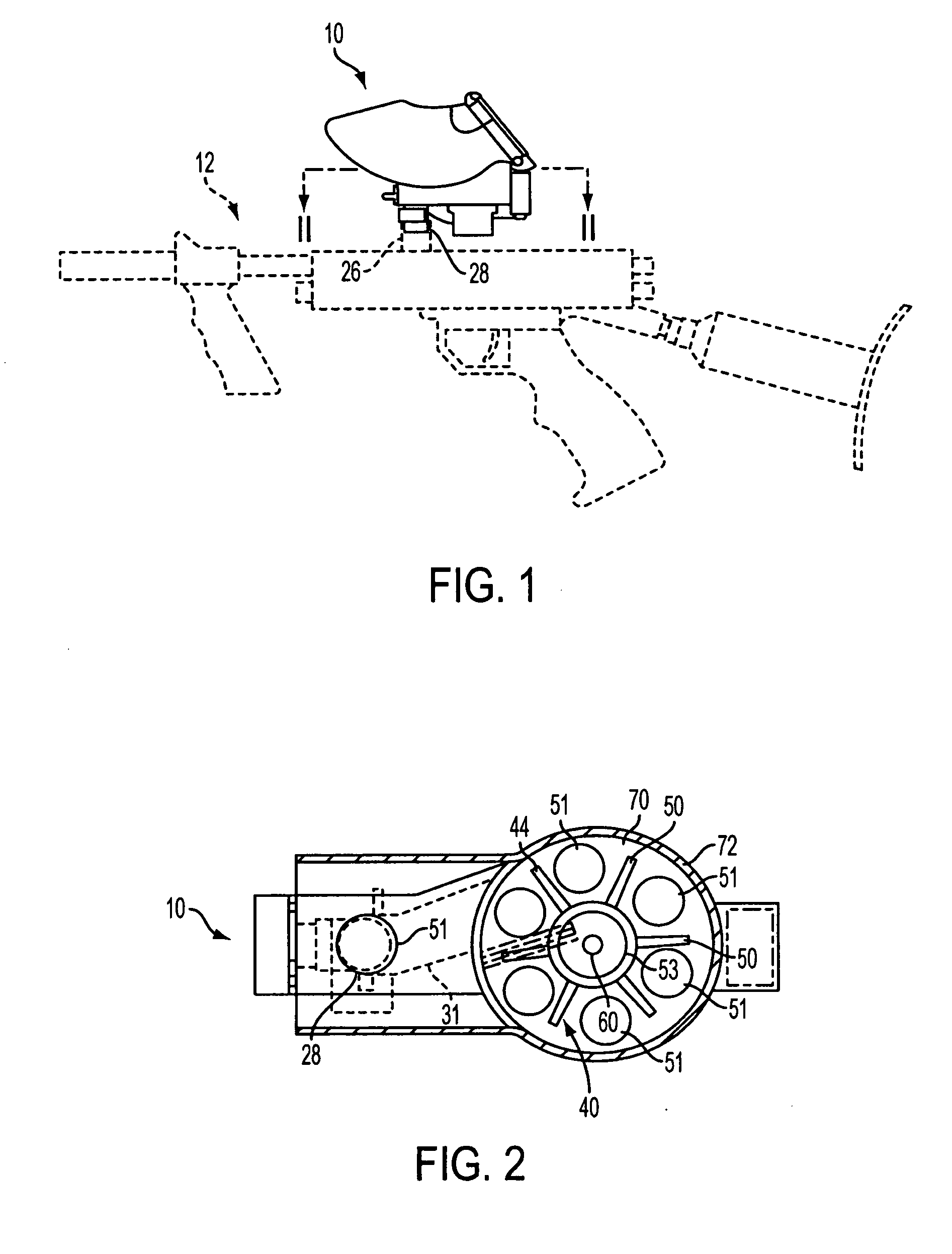 Active feed paintball loader with flexible impeller