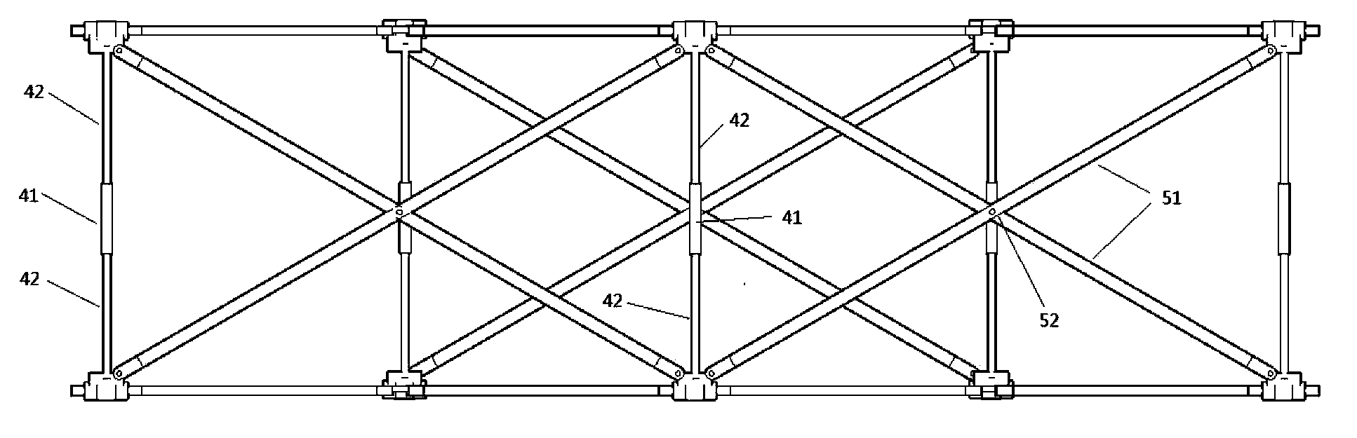 Crossing structure with arch-up amplitude capable of being automatically regulated